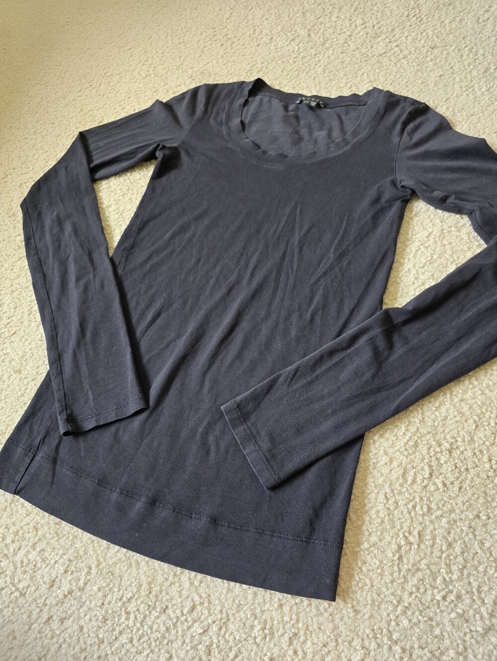 Theory Cotton Spandex Long Sleeve Top Size XS